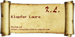 Klopfer Laura névjegykártya